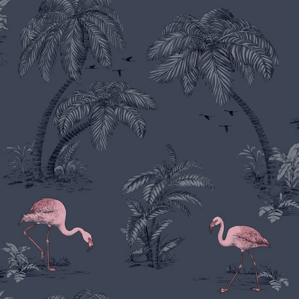 Flamingo Lake Design Midnight Blue - 12382