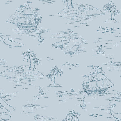 Treasure Island Flog Blue Design - 7451