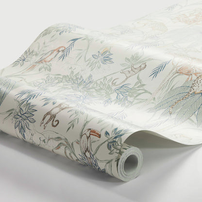 Wild Jungle White/ Multi Design - 7462